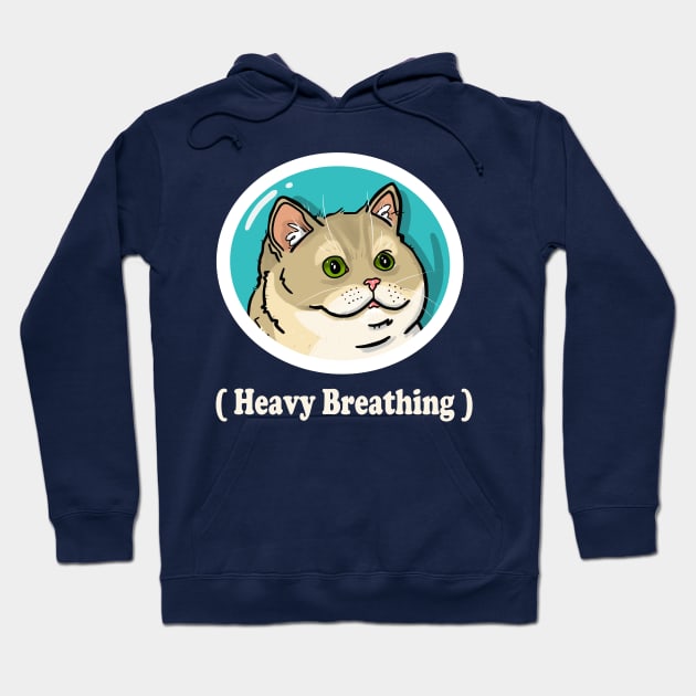 Heavy Breathing (teal) Hoodie by Bad Uncle